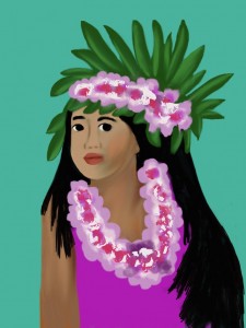 Tahitian Girl illustrated by Jan Clifton Watford